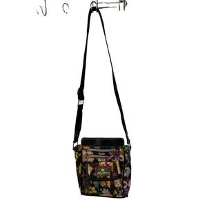 Lily bloom wallet crossbody green livings snaps Owls 8x8" with strap